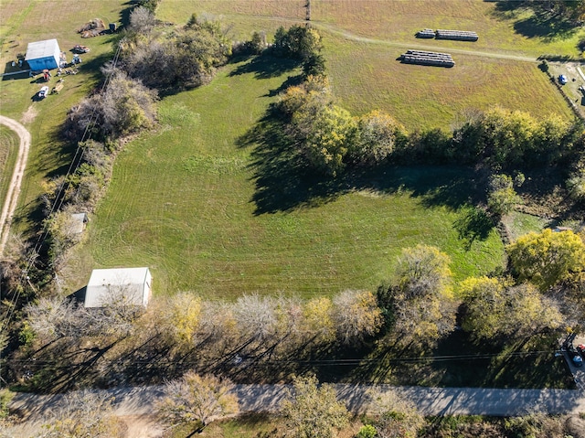 bird's eye view featuring a rural view