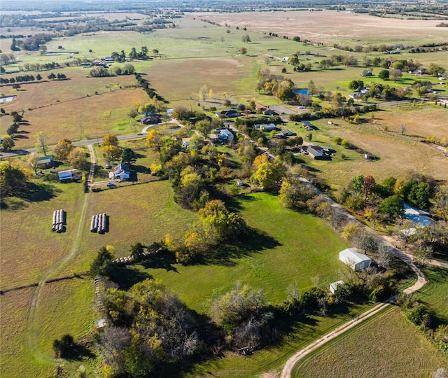 bird's eye view featuring a rural view