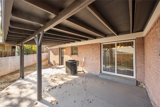 view of patio / terrace with central AC unit