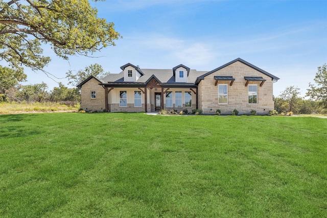 view of front of house with a front yard