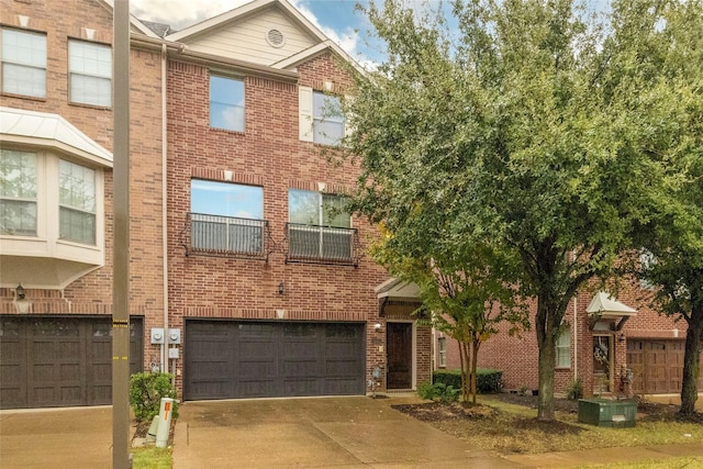 view of property with a garage