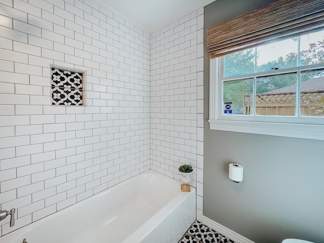 bathroom with tile patterned floors and toilet