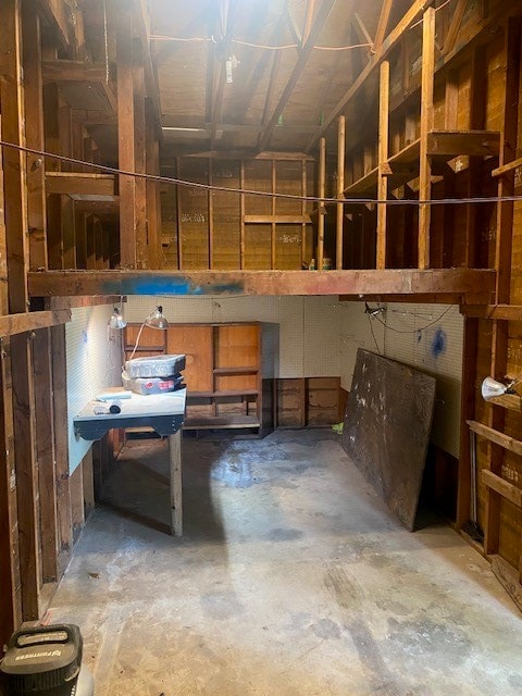 view of basement