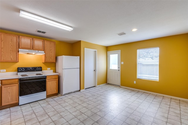 kitchen with white appliances