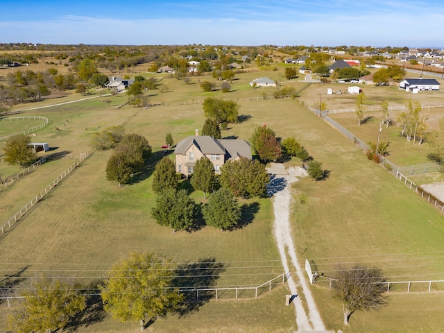 drone / aerial view featuring a rural view