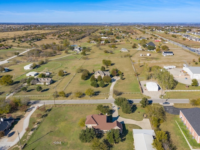 bird's eye view featuring a rural view