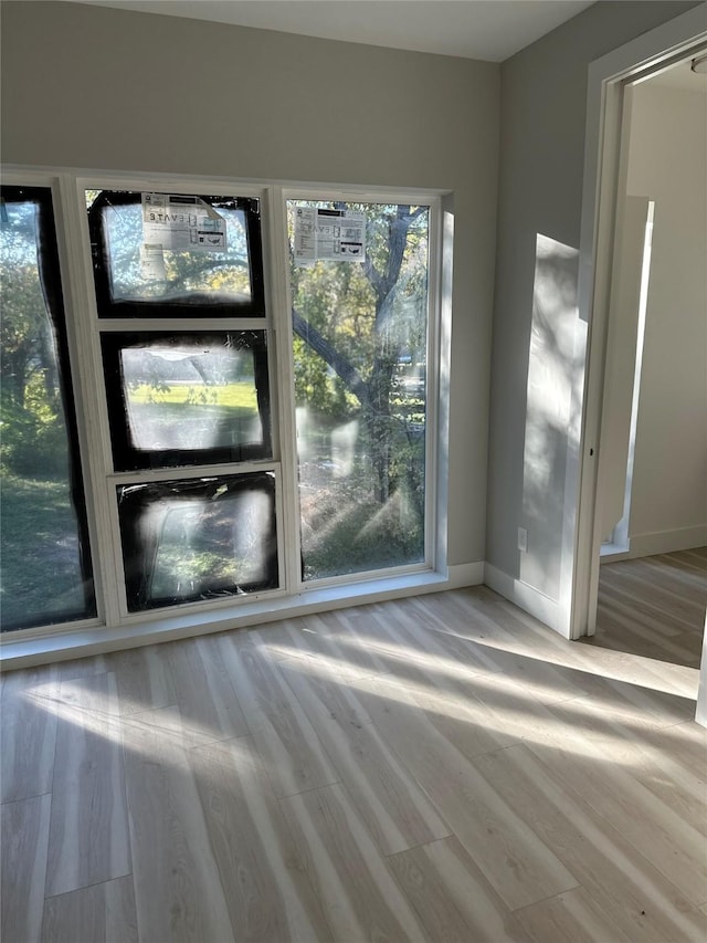 interior space featuring light wood-type flooring