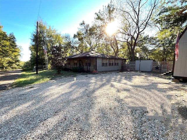 view of front of home