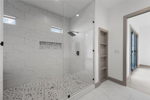 bathroom with walk in shower