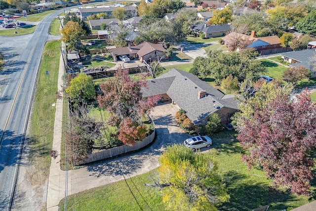 bird's eye view with a residential view