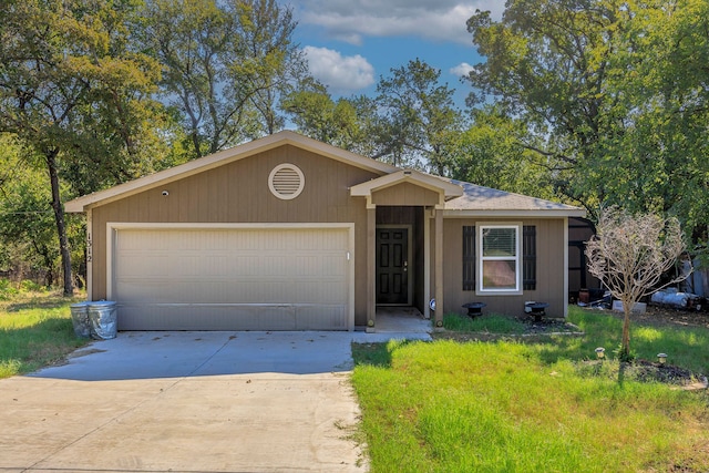 ranch-style home with a garage