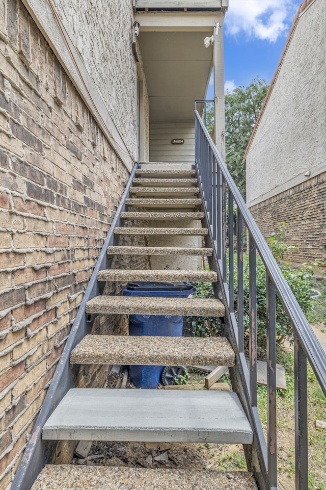 view of stairway