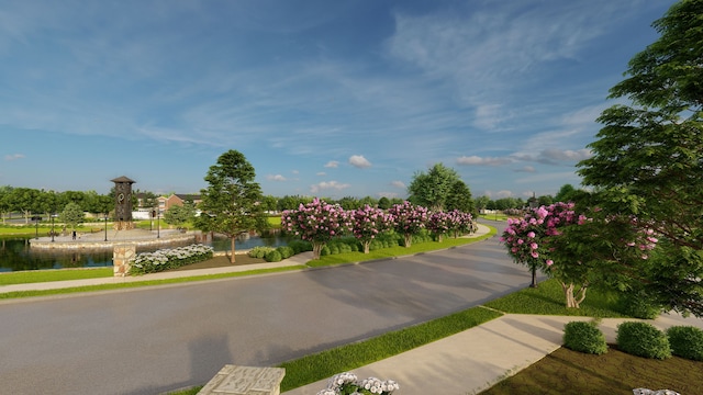 view of home's community featuring a water view