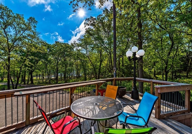 326 Glomin Ln, Pottsboro, TX 75076 - wooden deck with outdoor dining space