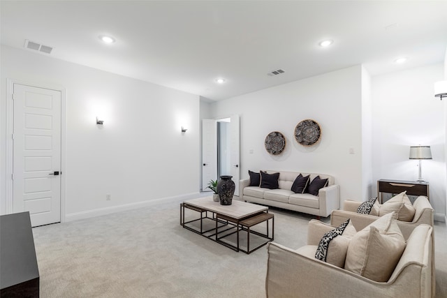 view of carpeted living room