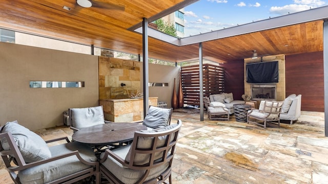 view of patio featuring outdoor lounge area