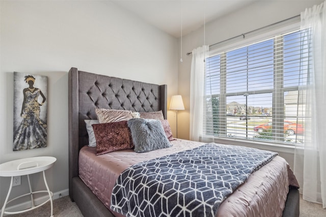 bedroom with carpet floors