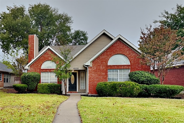 view of front of house with a front yard