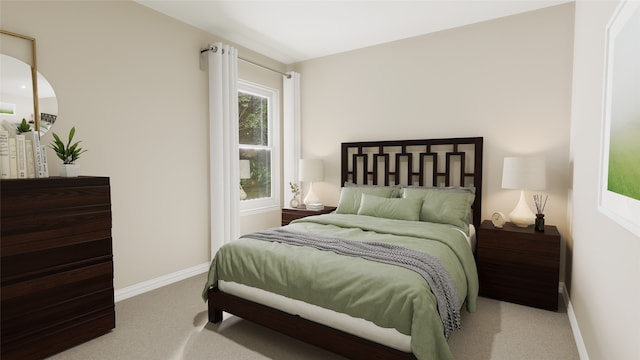 view of carpeted bedroom