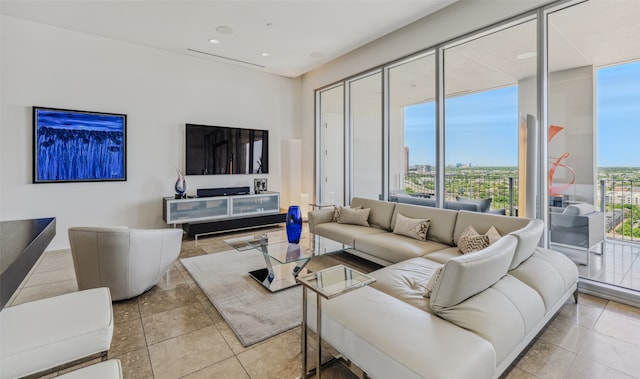 living room with a wealth of natural light