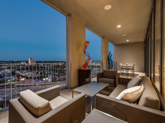 balcony with outdoor lounge area