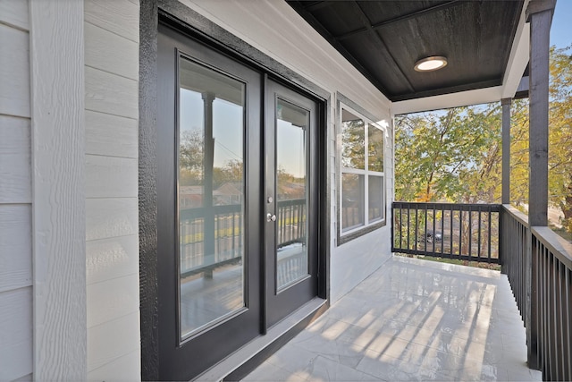 exterior space with covered porch