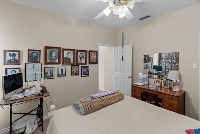 view of carpeted bedroom