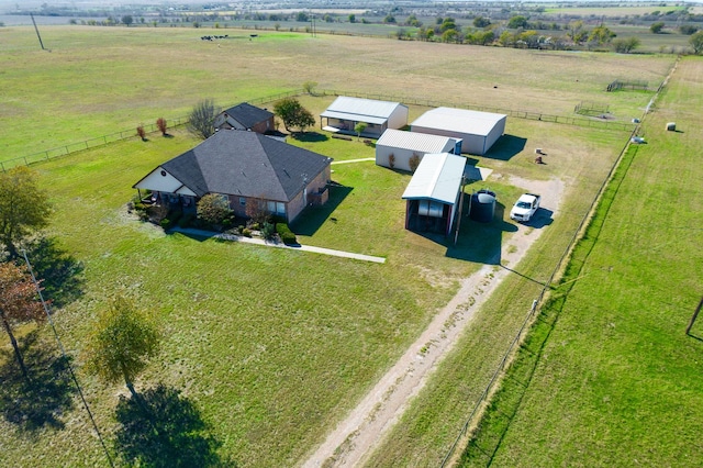 bird's eye view featuring a rural view