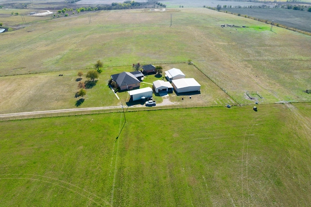 aerial view with a rural view