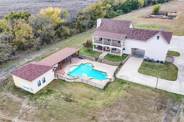 birds eye view of property