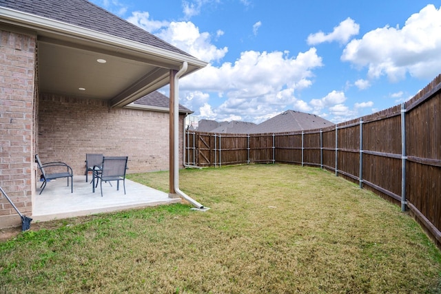 view of yard featuring a patio area