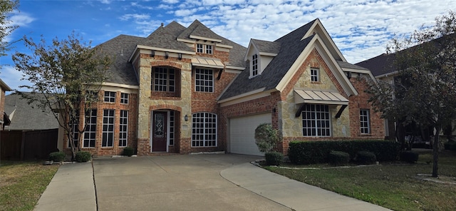 view of front facade featuring a garage