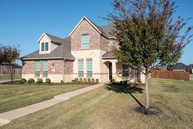 view of front of house featuring a front yard