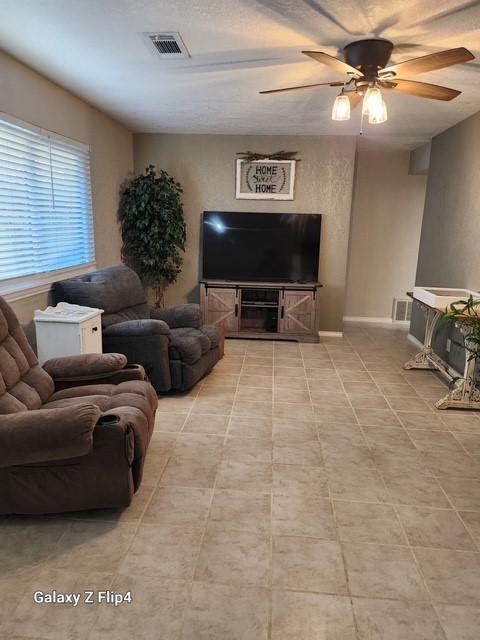 interior space featuring brick wall and carpet