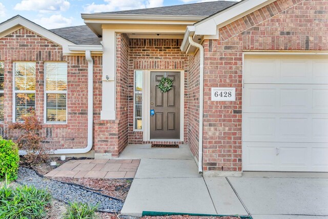 entrance to property with a garage