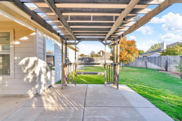 view of patio / terrace with a pergola