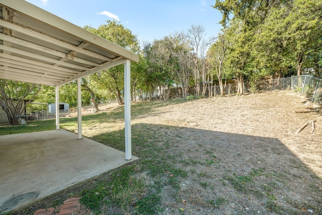 view of yard with a patio area