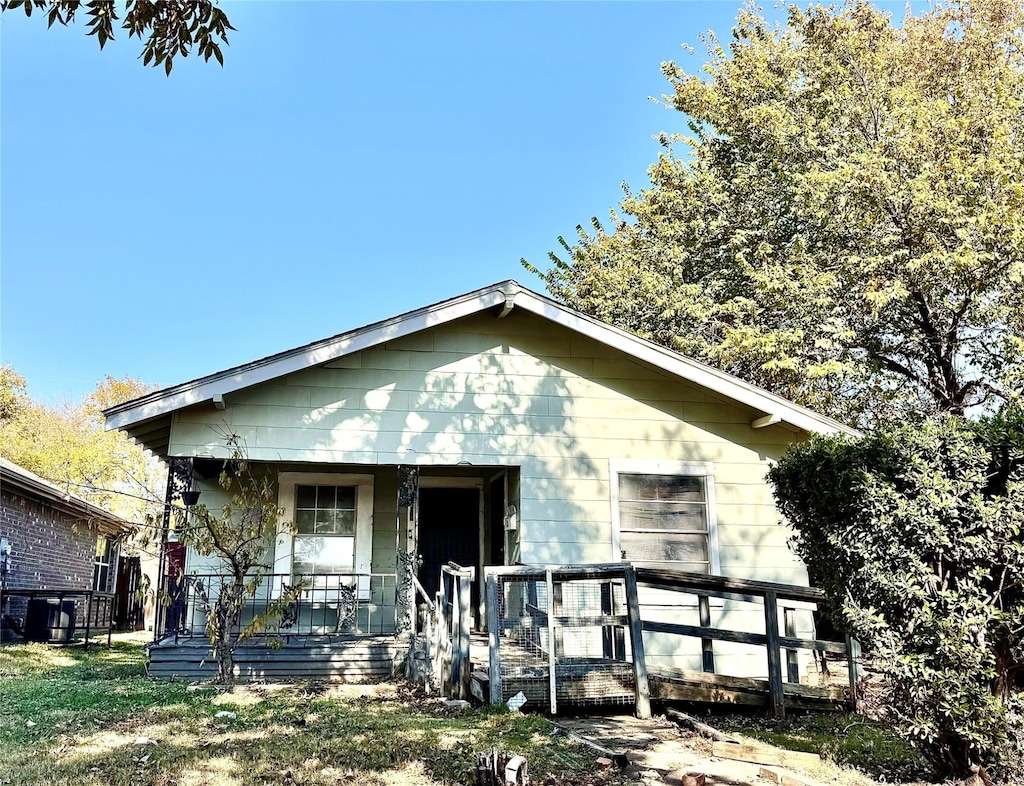 bungalow with covered porch