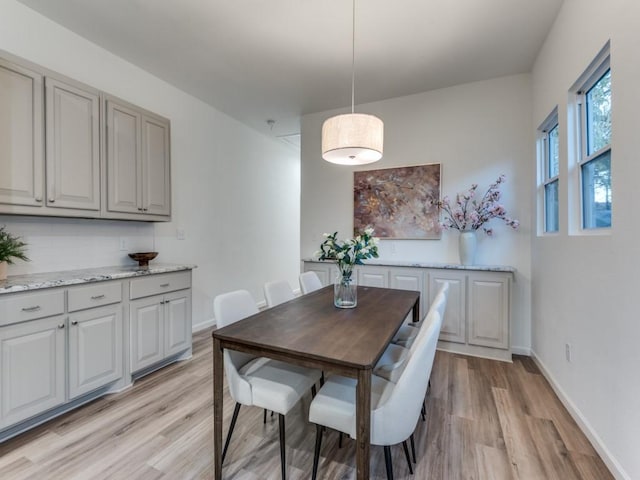 dining room featuring light wood-type flooring