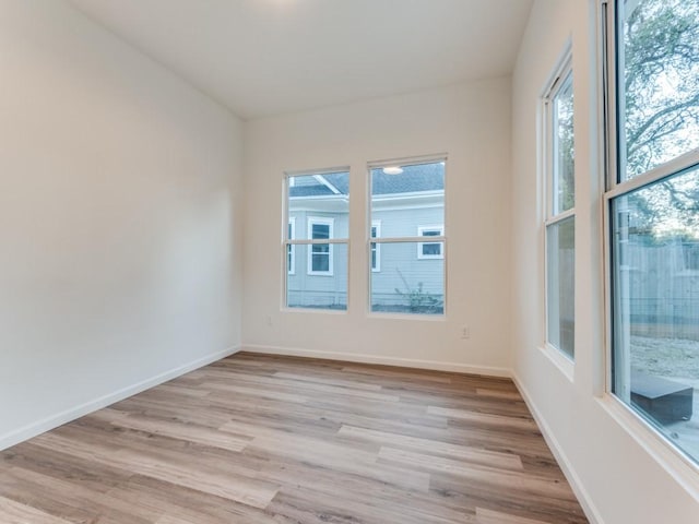 empty room featuring light hardwood / wood-style flooring