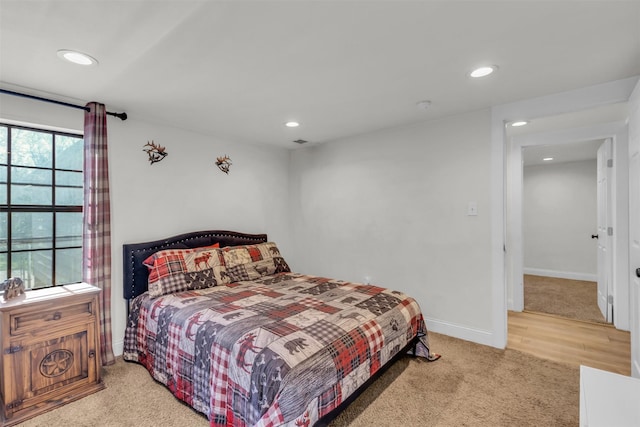603 Lilly St, Cleburne, TX 76033 - bedroom featuring carpet, recessed lighting, and baseboards