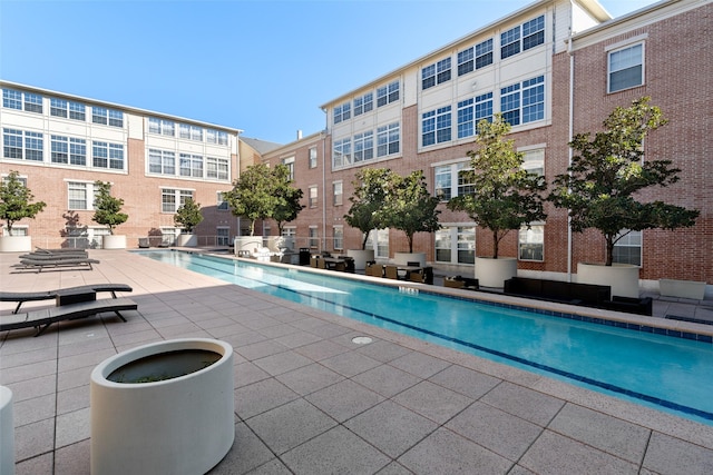 view of pool with a patio area