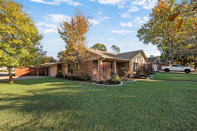 view of side of home featuring a yard