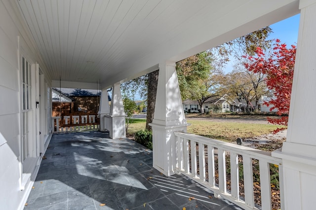 view of patio with a porch