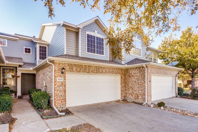 view of property with a garage