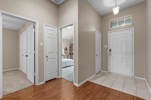 entryway featuring light wood-type flooring