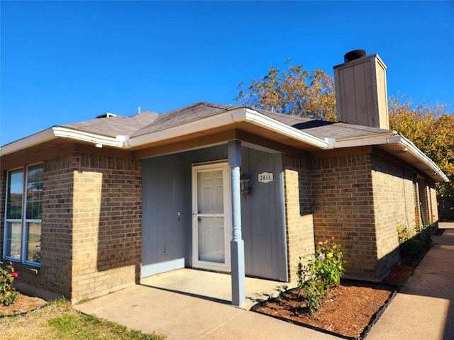 doorway to property featuring a patio