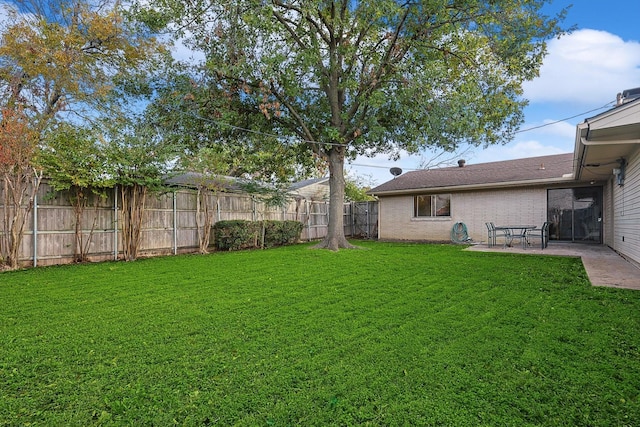 view of yard featuring a patio