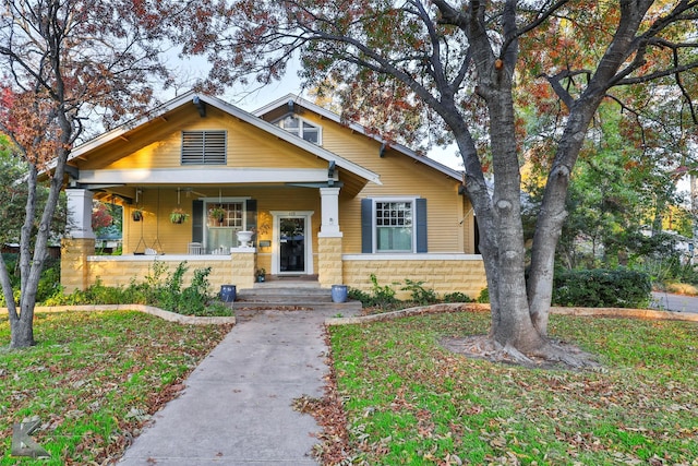 view of front of property with a porch