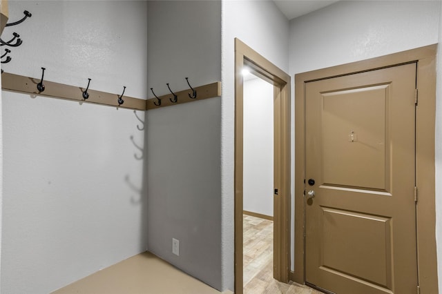 doorway featuring light hardwood / wood-style floors